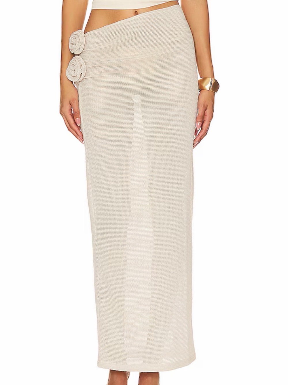 NWT LIONESS soul mate maxi skirt in cream